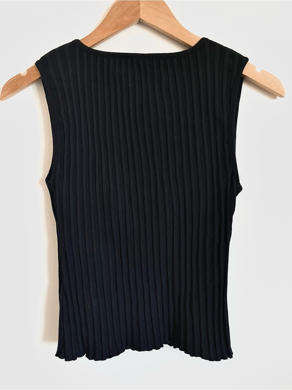 Free People Black Ribbed Button-Front Tank - Picture 8 of 15